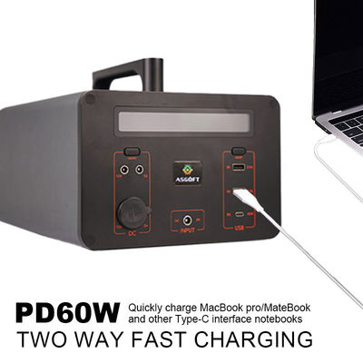 Portable Emergency Power Station Solar Generator 500W 288000mAh DC AC With Led Display