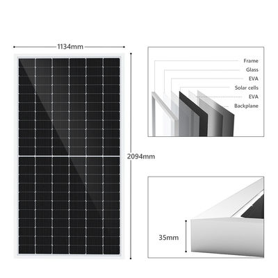 500W 182x182mm Solar Photovoltaic Monocrystalline PV Panels Cell 132pcs