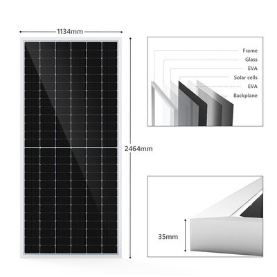 500W 550 Watts 600w Thin Film Flat Monocrystalline PV Panels Module Roof Mounting