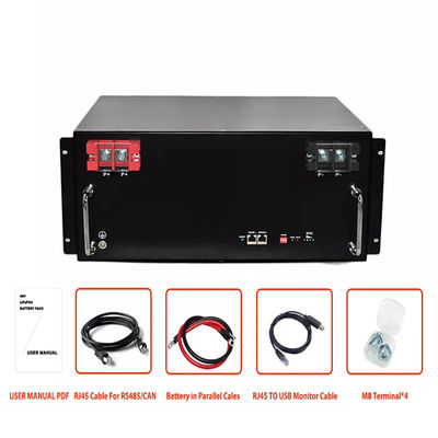 Rechargeable 6000 Cycles Lithium 200Ah 48v Lifepo4 Battery Pack For Solar Storage