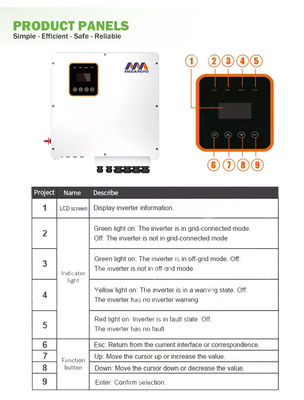 7kw 8kw 10kw 15kw Hybrid Solar Inverter 48v 240v Energy Storage Split Phase