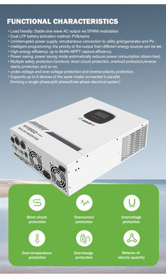 ODM Solar Hybrid On Grid Inverter 3.5KW 5.5KW Dc To Ac 12V