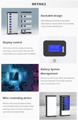 UN38.3 BMS Lifepo4 Lithium 3 Phase Powerwall Solar Battery Energy Storage