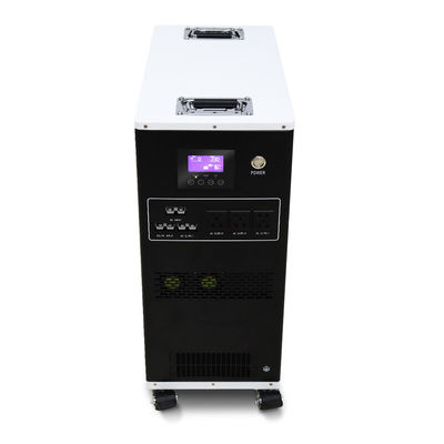 All in one Portable Battery Storage With 220Ah Capacity 25.6V Voltage MPPT Battery With Lockable Wheels and Handle