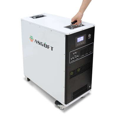 All in one Portable Battery Storage With 220Ah Capacity 25.6V Voltage MPPT Battery With Lockable Wheels and Handle