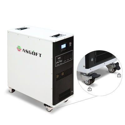 All in one Portable Battery Storage With 220Ah Capacity 25.6V Voltage MPPT Battery With Lockable Wheels and Handle