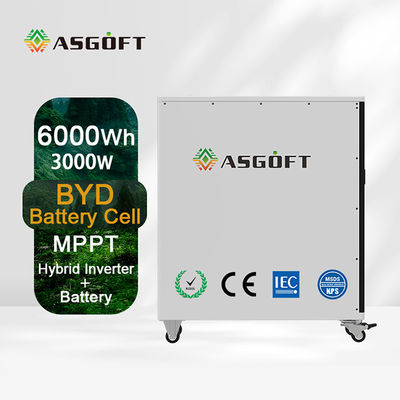 6KWH All in One portable power station Lifepo4 off Grid 3kw Hybrid Inverter