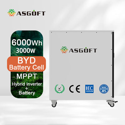 6KWH Lifepo4 off Grid Hybrid Inverter 3kw Solar Energy Storage System
