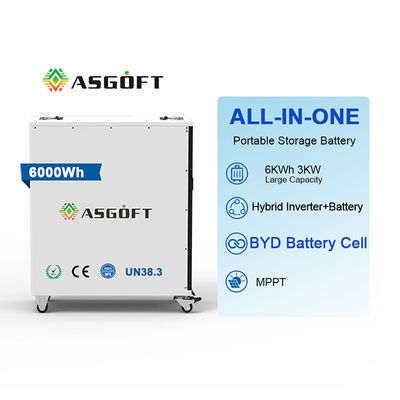 6KWH Lifepo4 off Grid Hybrid Inverter 3kw Solar Energy Storage System