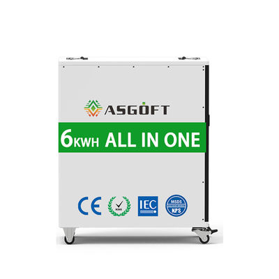 All in one Portable Battery Storage 6016Wh Battery With Lockable Wheels and Handle
