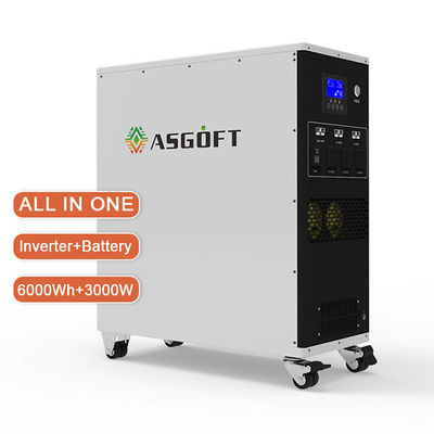 Solar Charged Portable Power Bank 6Kwh Battery and 3Kw Inverter Portable Mobile Power
