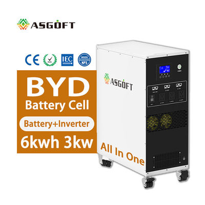 6kwh Lithium ion Battery portable power station 6KWH Lifepo4 Hybrid Inverter 3kw