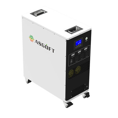 Asgoft 3kw 6kwh 25.6v 235ah Home or outdoor Portable Charger All In One Solar Generator