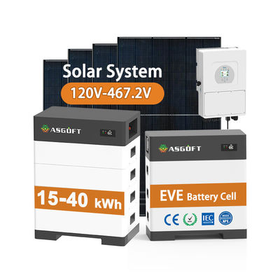 High Voltage Solar Battery 15kw-40kw Household Solar Energy System Solar Power Bank With Lithium Battery