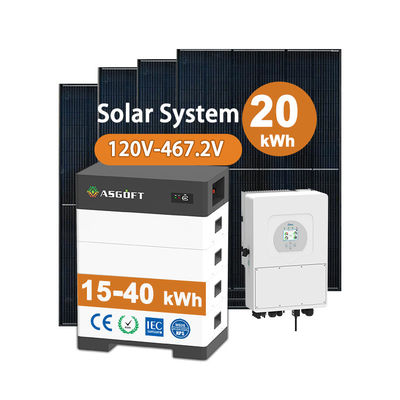 High Voltage Solar Battery 15kw-40kw Household Solar Energy System Solar Power Bank With Lithium Battery