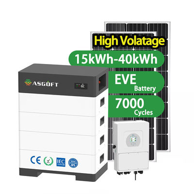Stackable home energy storage 15kwh - 40kwh rack LifePo4 for solar panel hybrid invert solar system