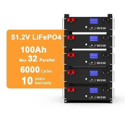 51.2v 100ah Lifepo4 5kw 10kw 20kw Renewable Energy Lifepo4 Lithium Battery Pack